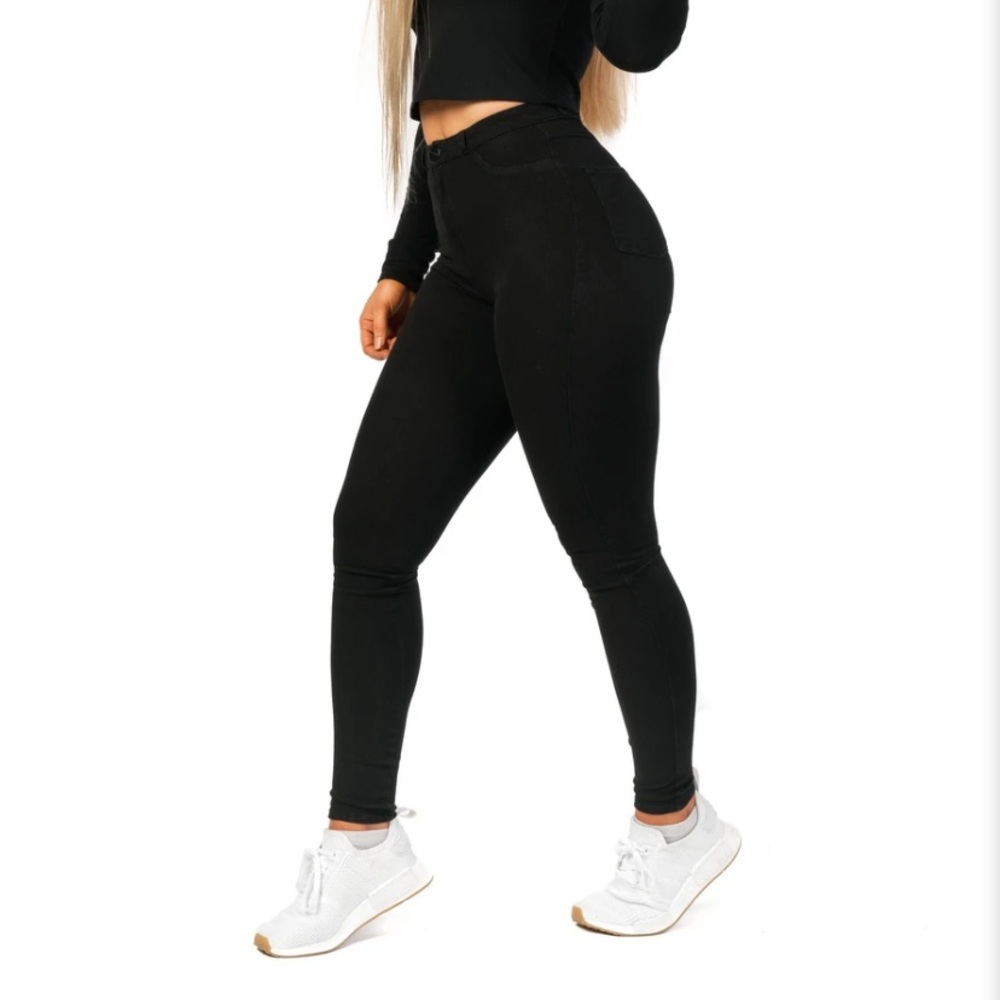 360 no distress high waisted FitJeans black